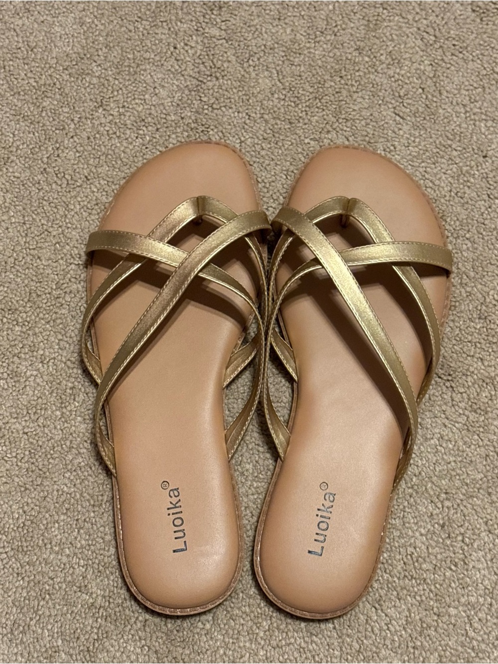 Luoika Gold Strappy Sandal